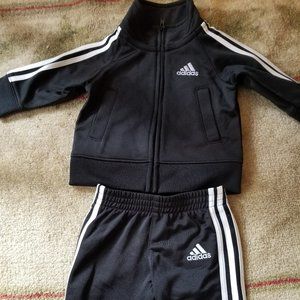 Adidas Infant Black Outfit Tracksuit  SZ 3 Months